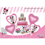 Set 5 baloane folie Minnie Mouse tort aniversar
