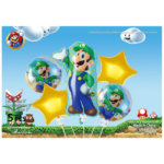 Set 5 baloane folie Super Mario Luigi