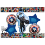 Set 5 baloane folie Avengers Captain America