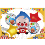 Set 5 baloane folie clovn vesel