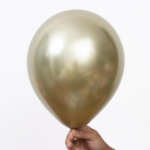 Set 100 Baloane Latex Chrome 13cm Auriu Nisip, Quick Sand Gold