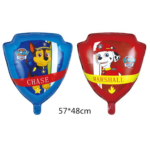Balon folie Paw Patrol scut – Chase / Marshall – 57 x 48 cm