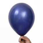 Set 25 Baloane Latex Chrome 25 cm, Albastru Inchis,Night Blue