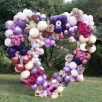 Arcada Baloane Forma Inima – 2m x 2m, Suport Metalic Decor Evenimente - imagine 2