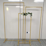 Set 3 Cadre Decor Aurii pentru Arcada Baloane, Metal, Fundal Evenimente, 60-200 cm