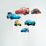 Topper Tort Cars - Set 6 Bucati
