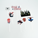 Topper Tort Spider-Man Happy Birthday - Set 8 Bucati
