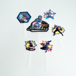 Topper Tort Captain America Happy Birthday - Set 6 Bucati