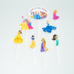 Topper Tort Printese Disney Happy Birthday - Set 8 Bucati