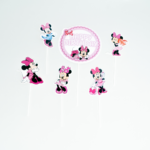 Topper Tort Minnie Mouse Happy Birthday - Set 6 Bucati