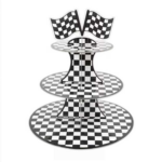 Suport pentru Briose si Cupcakes Curse Auto, 3 Niveluri