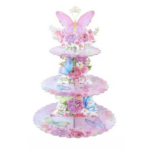 Suport pentru Briose si Cupcakes Fluturi, 3 Niveluri
