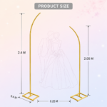 et 2 arcade metalice aurii pentru decor evenimente – 2,4 m + 2,05 m - imagine 2