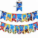 Banner decorativ Happy Birthday Sonic
