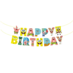 Banner decorativ Happy Birthday SpongeBob