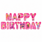 Banner decorativ Happy Birthday Barbie