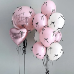 Fundite decorative negre pentru tort si baloane – Set 10 buc - imagine 2