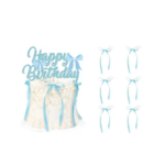 Fundite decorative albastru deschis pentru tort si baloane – Set 10 buc