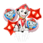 Set 5 Baloane Folie„ Marshall„ Patrula catelusilor