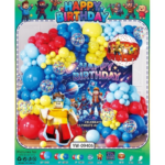Set Decoratiuni Petrecere Roblox Happy Birthday cu Arcada Baloane Multicolore, Fundal Foto si Baloane Folie - 61 piese
