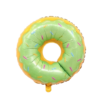 Balon Folie Gogoasa Donut Verde cu Bombonele Colorate, 70 cm